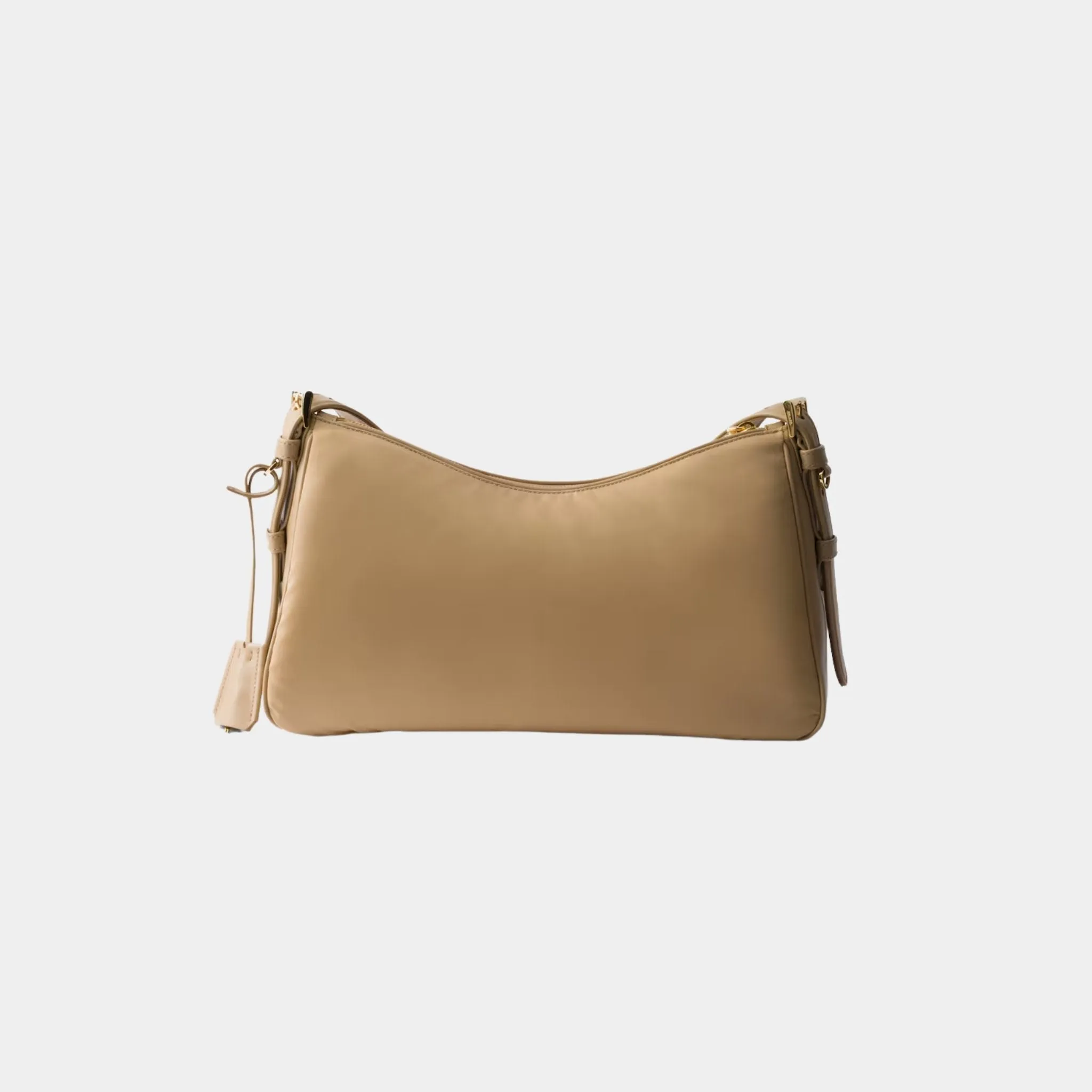 Aimee Large Re-Nylon And Leather Shoulder Bag With Padlock