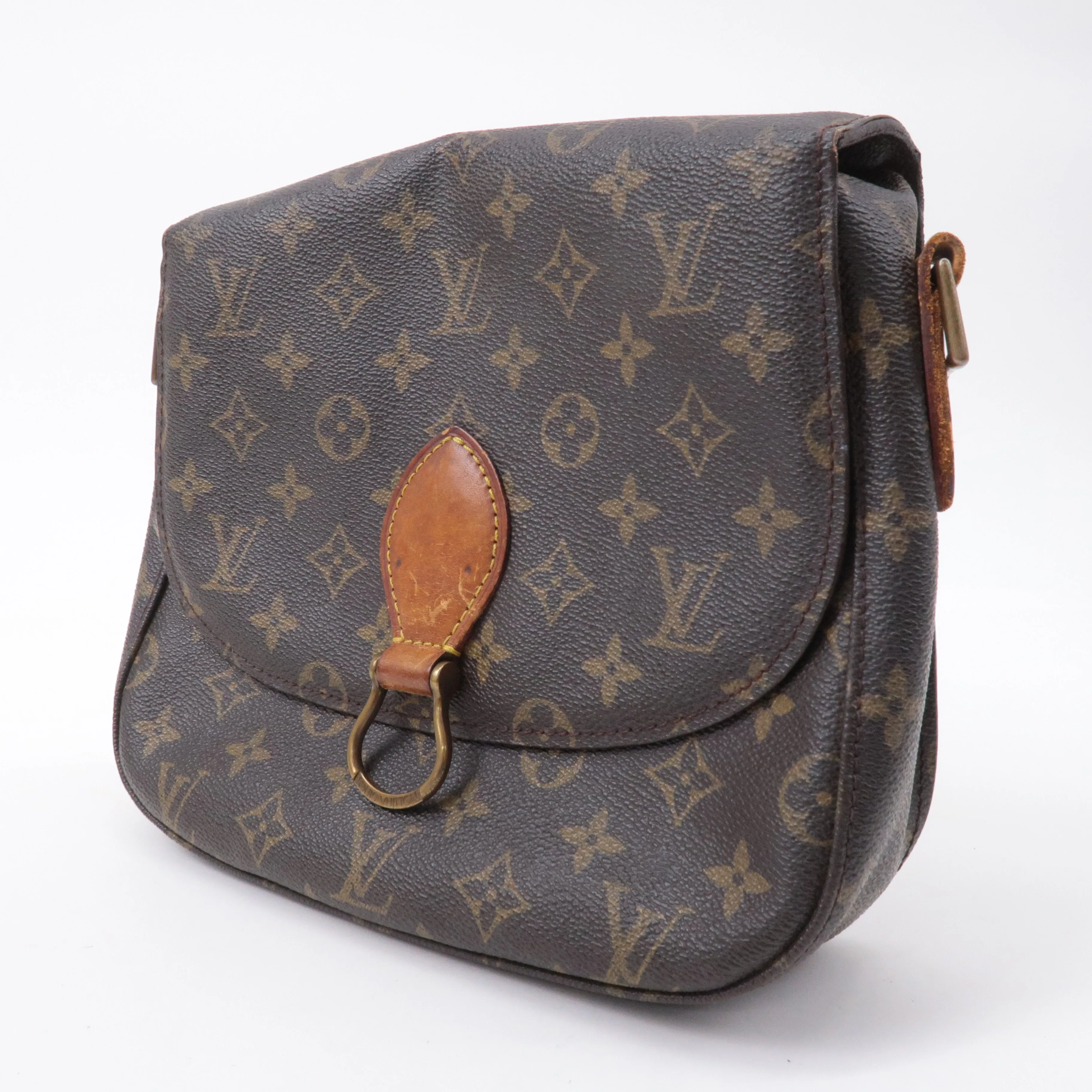 Authouis Louis Vuitton Monogram Saint Cloud GM Shoulder Bag Brown M51242