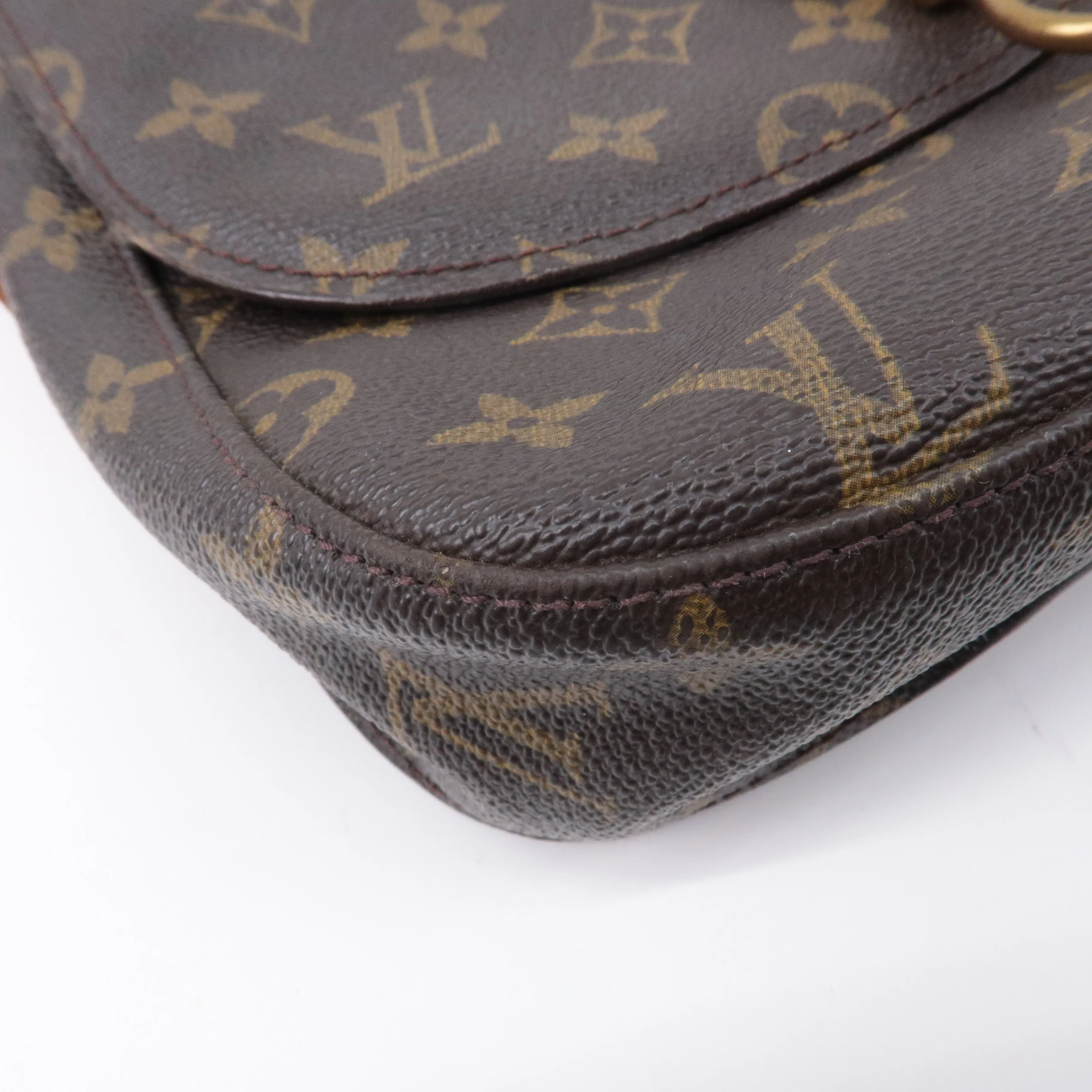 Authouis Louis Vuitton Monogram Saint Cloud GM Shoulder Bag Brown M51242
