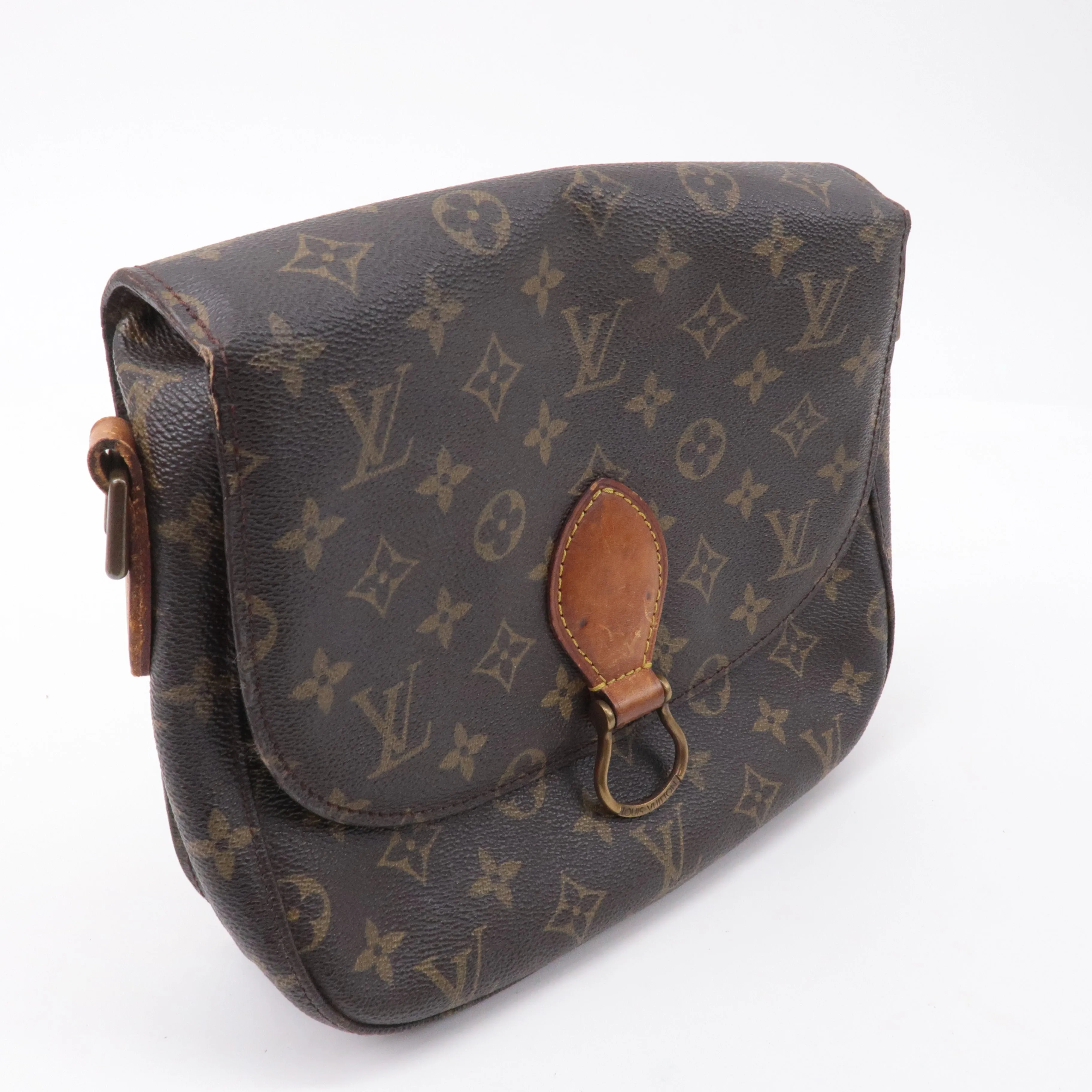 Authouis Louis Vuitton Monogram Saint Cloud GM Shoulder Bag Brown M51242