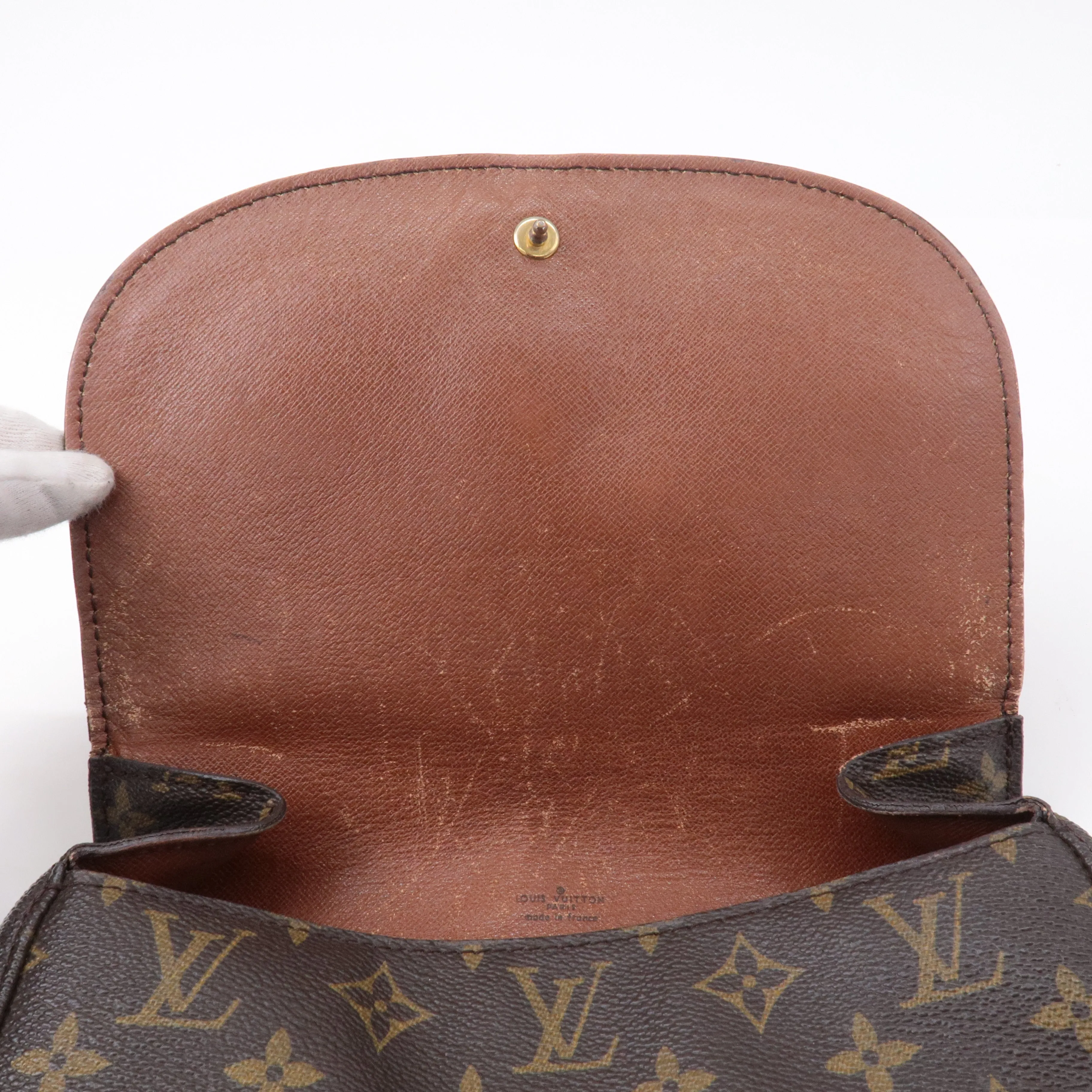 Authouis Louis Vuitton Monogram Saint Cloud GM Shoulder Bag Brown M51242