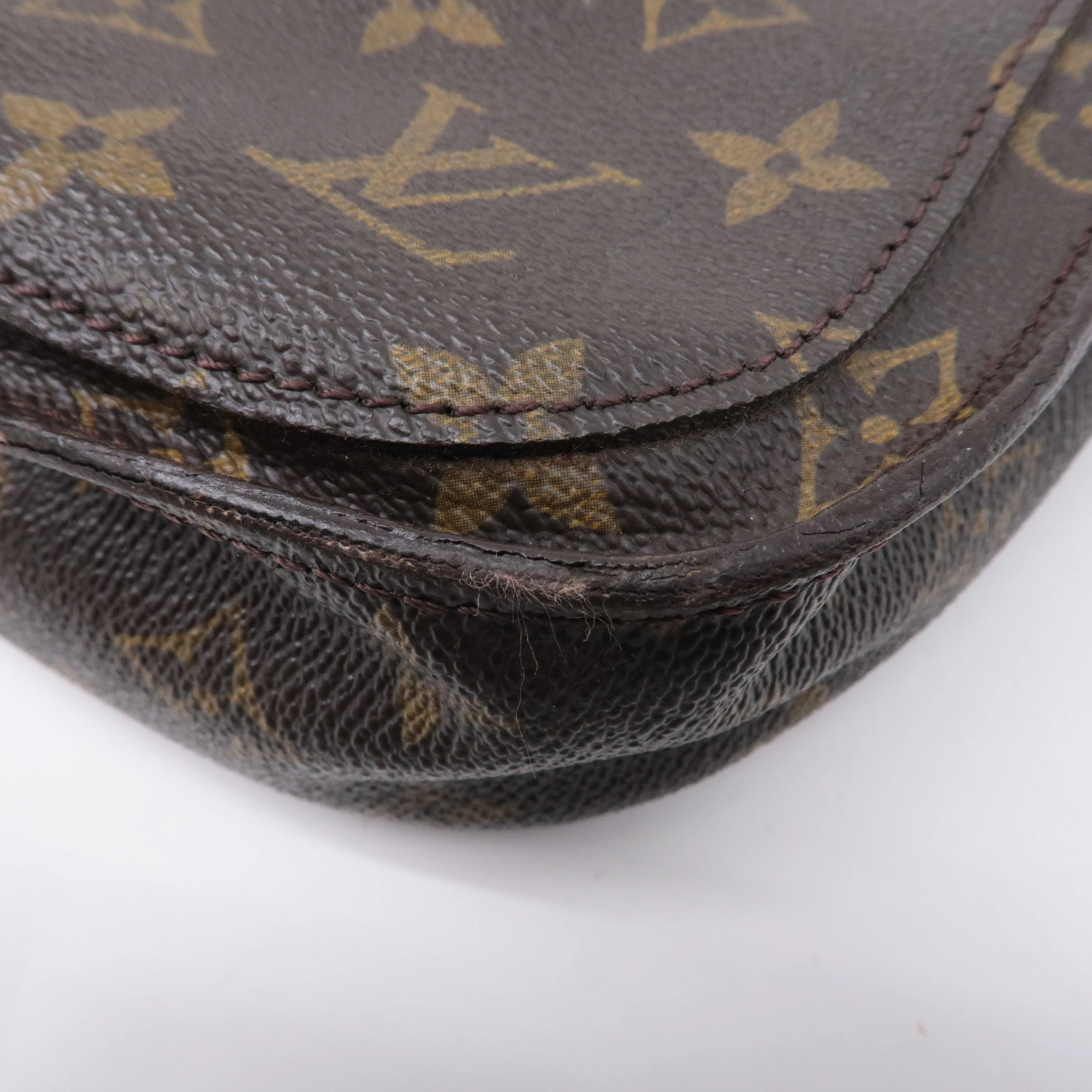 Authouis Louis Vuitton Monogram Saint Cloud GM Shoulder Bag Brown M51242