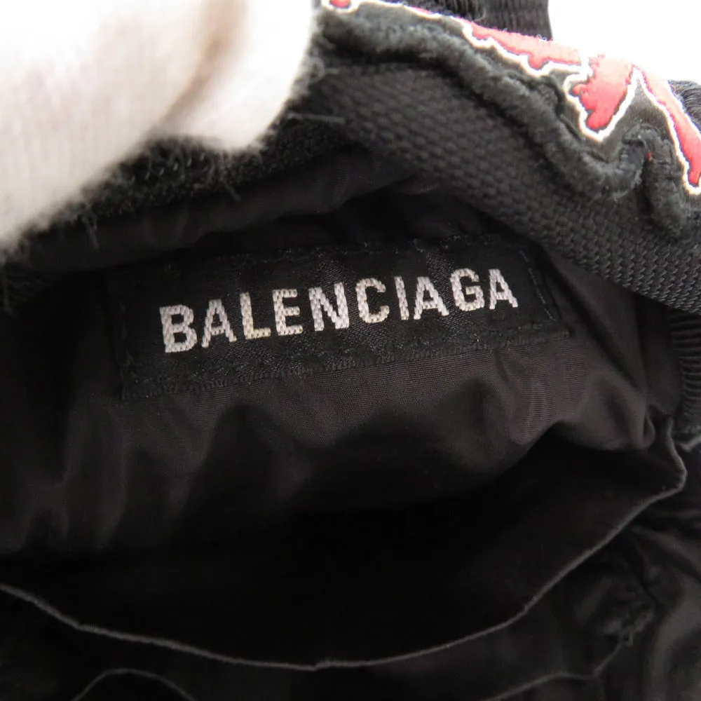 BALENCIAGA Shoulder Bag 656328 Nylon black Oversized Mini Backpack