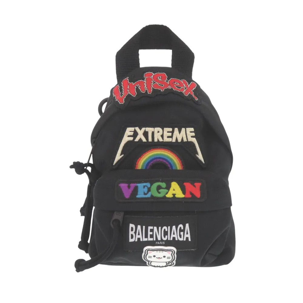BALENCIAGA Shoulder Bag 656328 Nylon black Oversized Mini Backpack