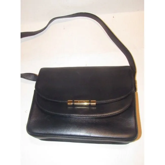 Bally Vintage Pursesdesigner Purses Navy Blue Leather Shoulder Bag