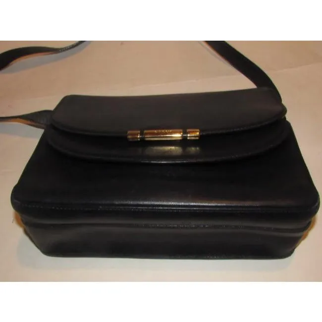 Bally Vintage Pursesdesigner Purses Navy Blue Leather Shoulder Bag