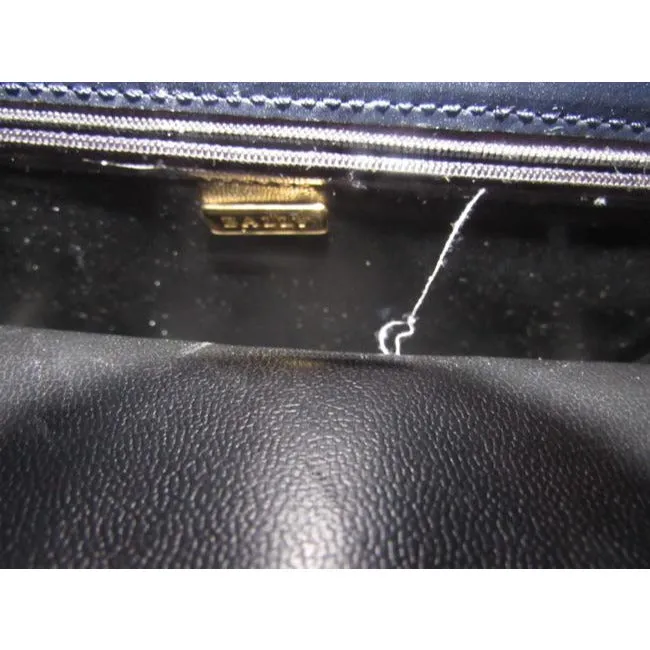 Bally Vintage Pursesdesigner Purses Navy Blue Leather Shoulder Bag