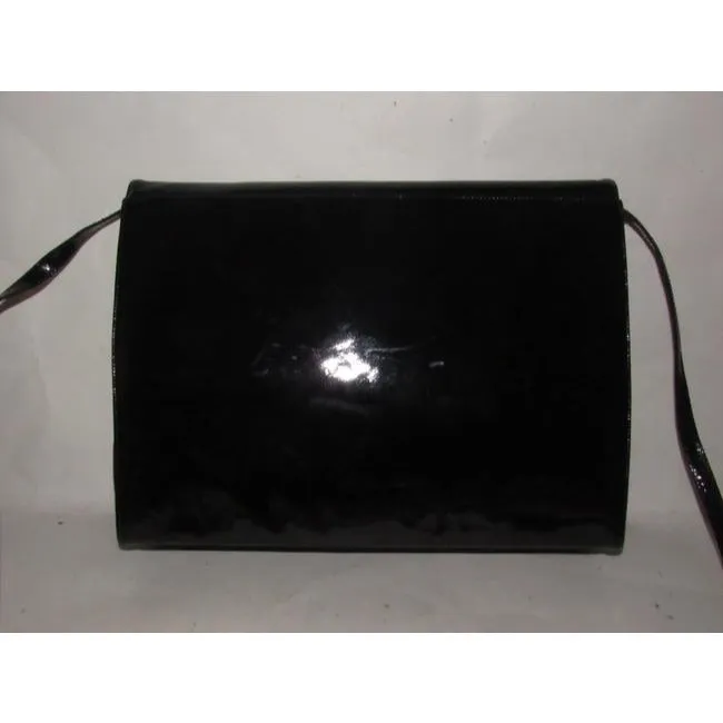 Bally Vintage Pursesdesigner Purses Red Suede And Black Patent Leather Shoulder Bag