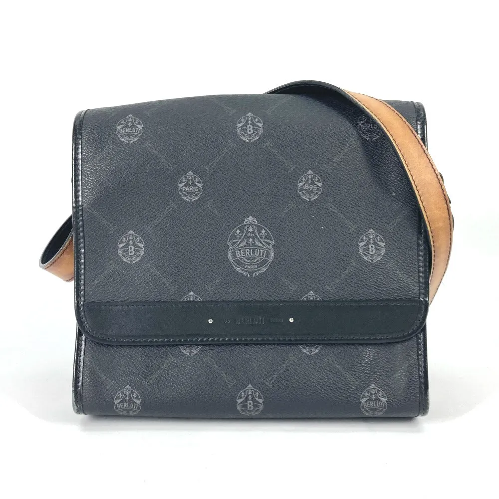 Berluti Shoulder Bag PVC / Leather Black type Crossbody flap Flaneur Small mens Used