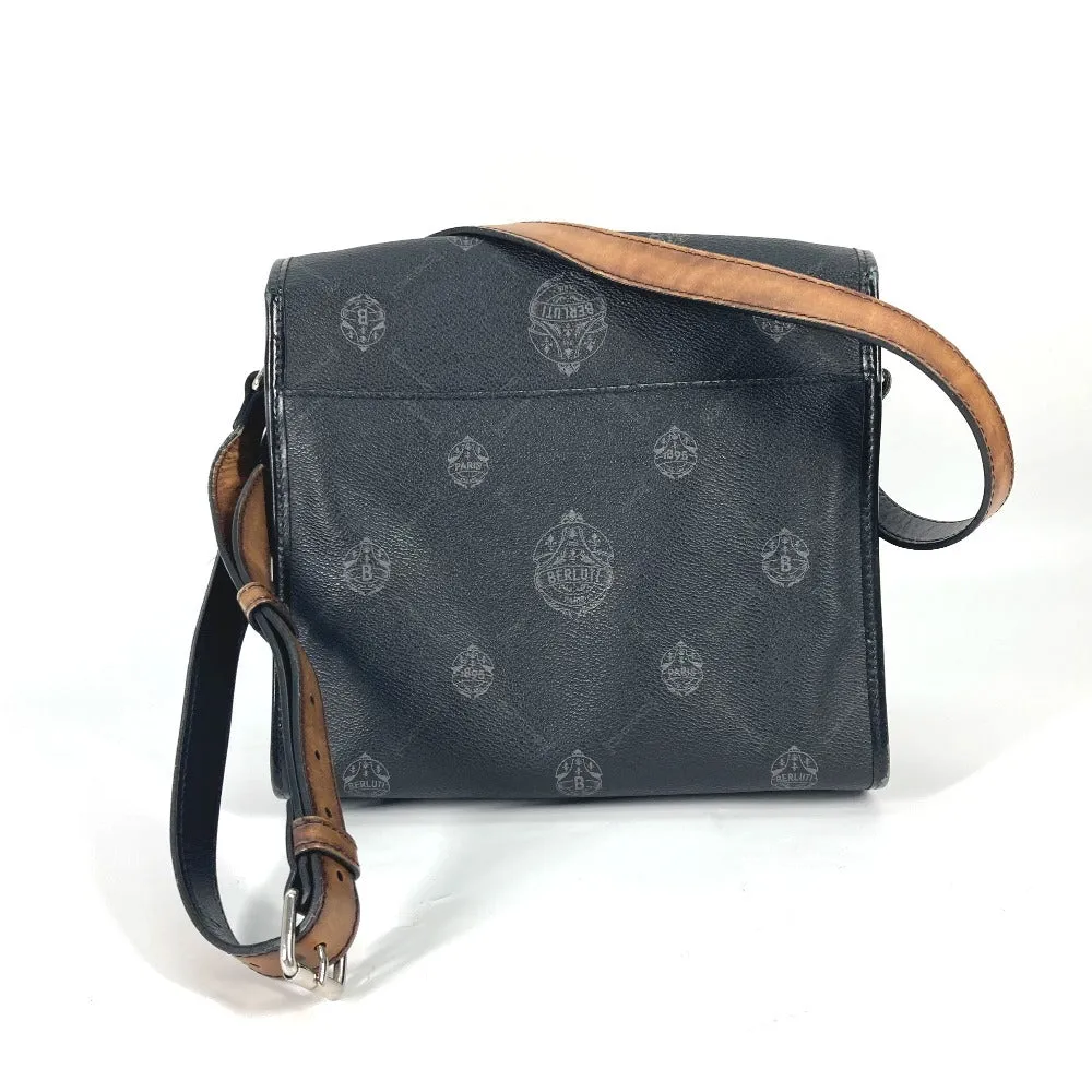 Berluti Shoulder Bag PVC / Leather Black type Crossbody flap Flaneur Small mens Used