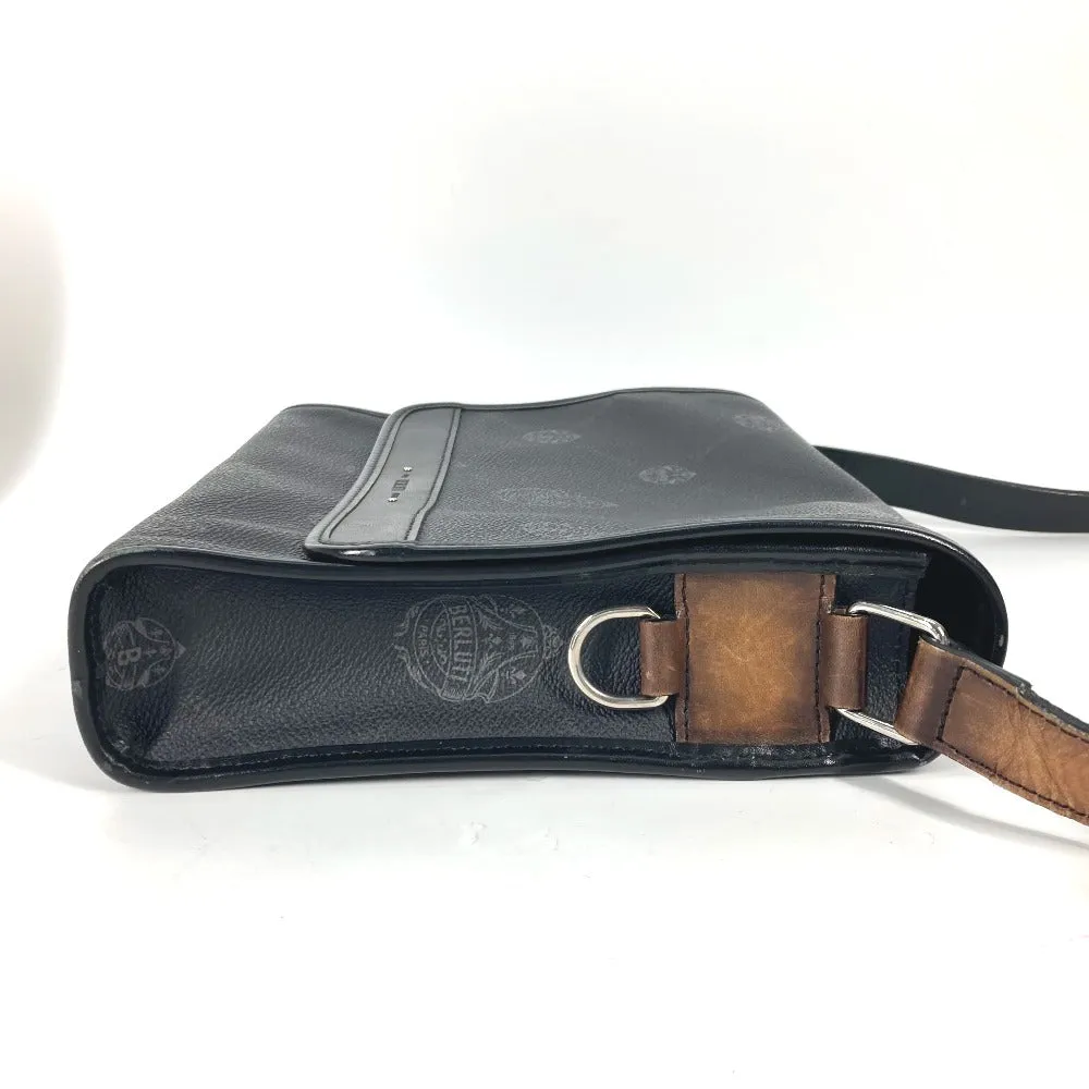Berluti Shoulder Bag PVC / Leather Black type Crossbody flap Flaneur Small mens Used