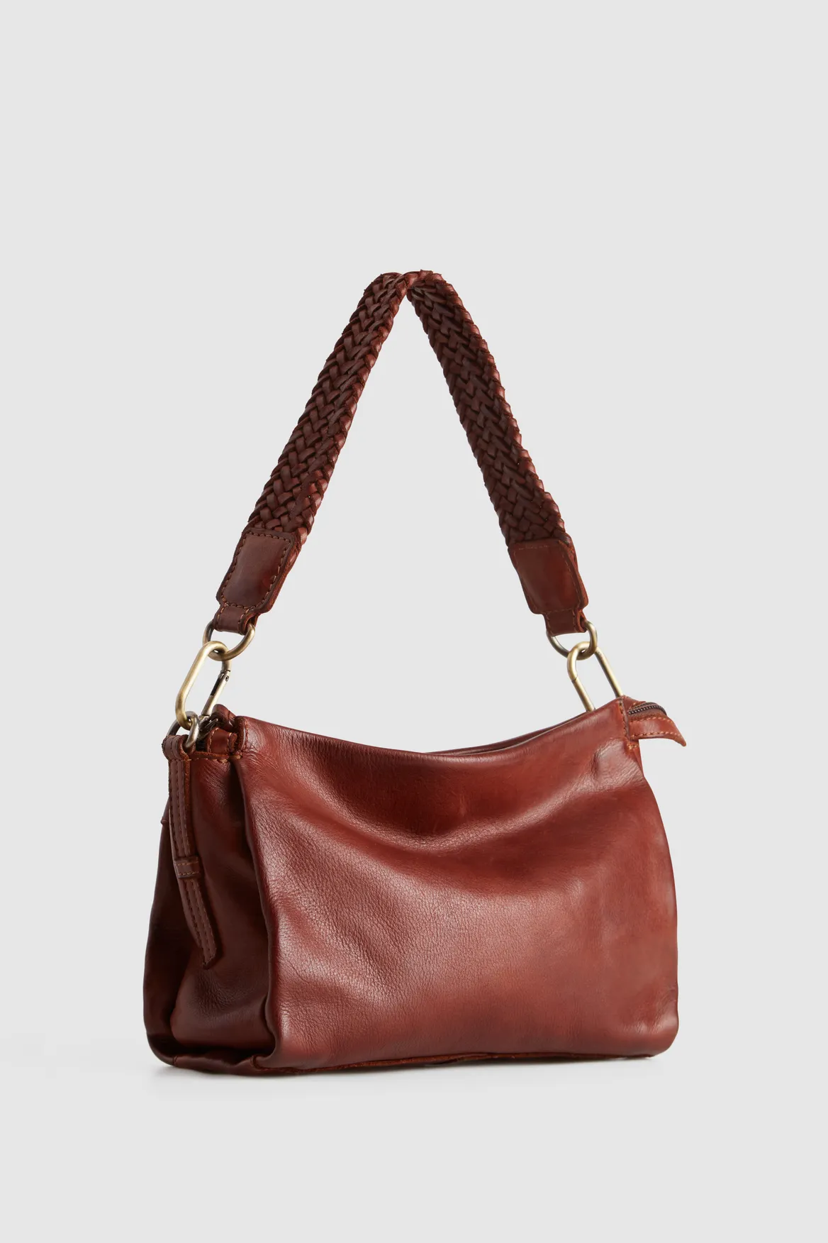 Bree Leather Braid Crossbody Bag