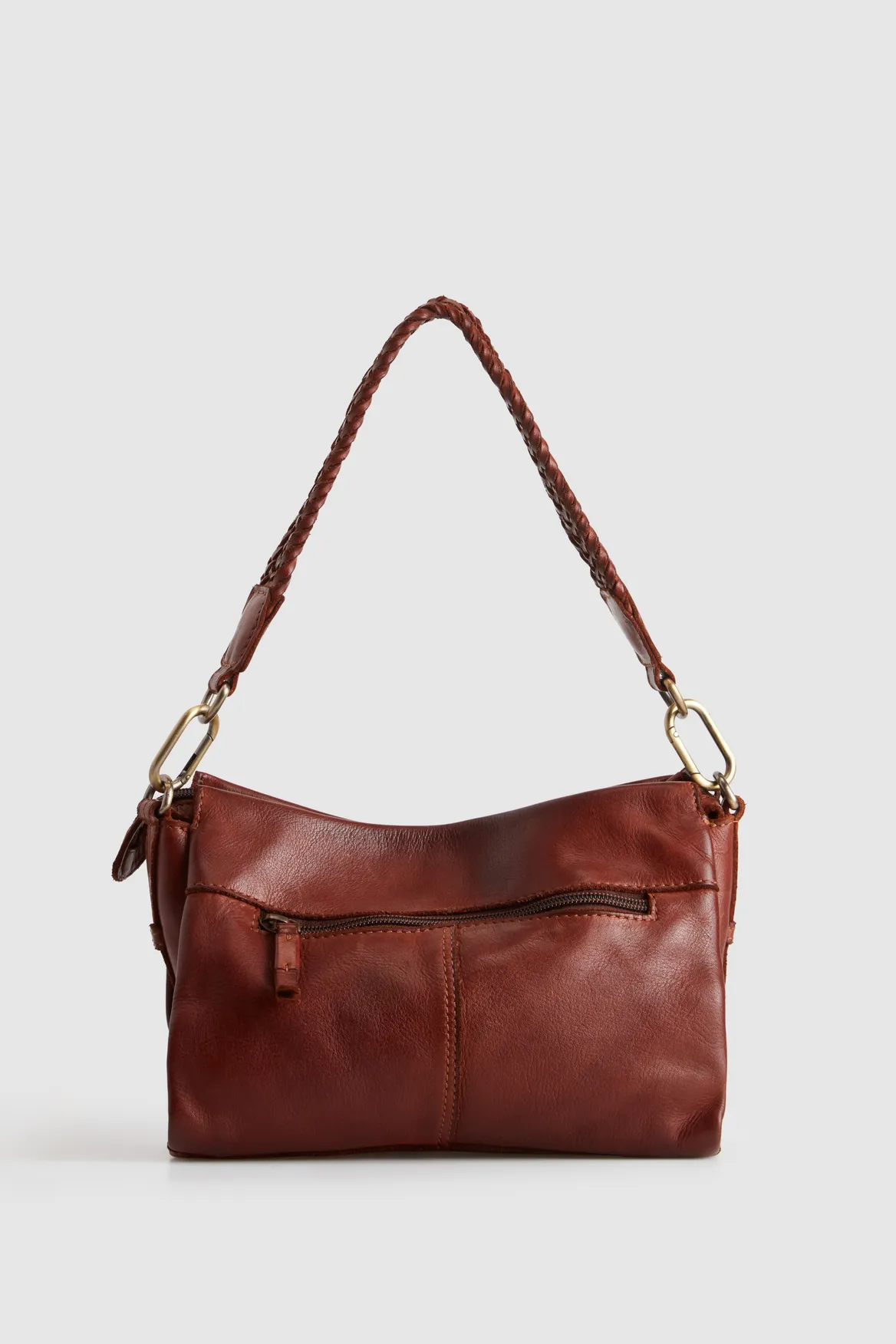 Bree Leather Braid Crossbody Bag