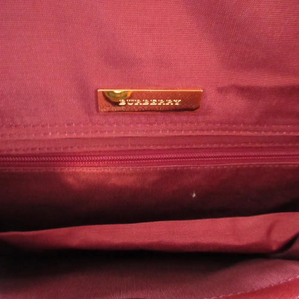 BURBERRY Shoulder Bag Canvas, Leather beige check Women Used