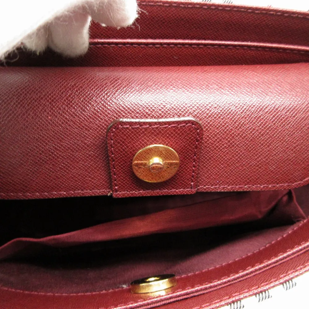 BURBERRY Shoulder Bag Canvas, Leather beige check Women Used