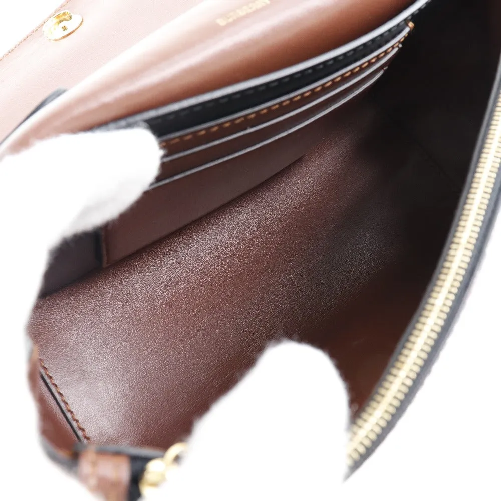 BURBERRY Shoulder Bag PVC , Calfskin Brown / black / white / red Monogram Women Used