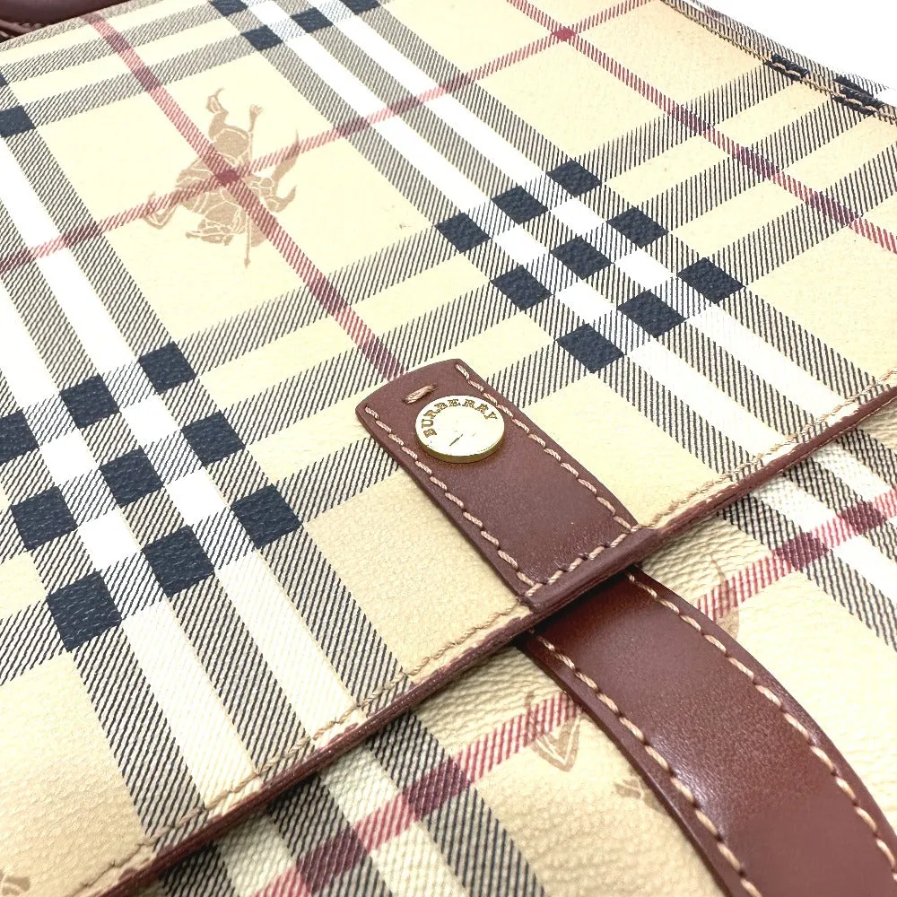BURBERRY Shoulder Bag PVC / Leather beige check Women Used