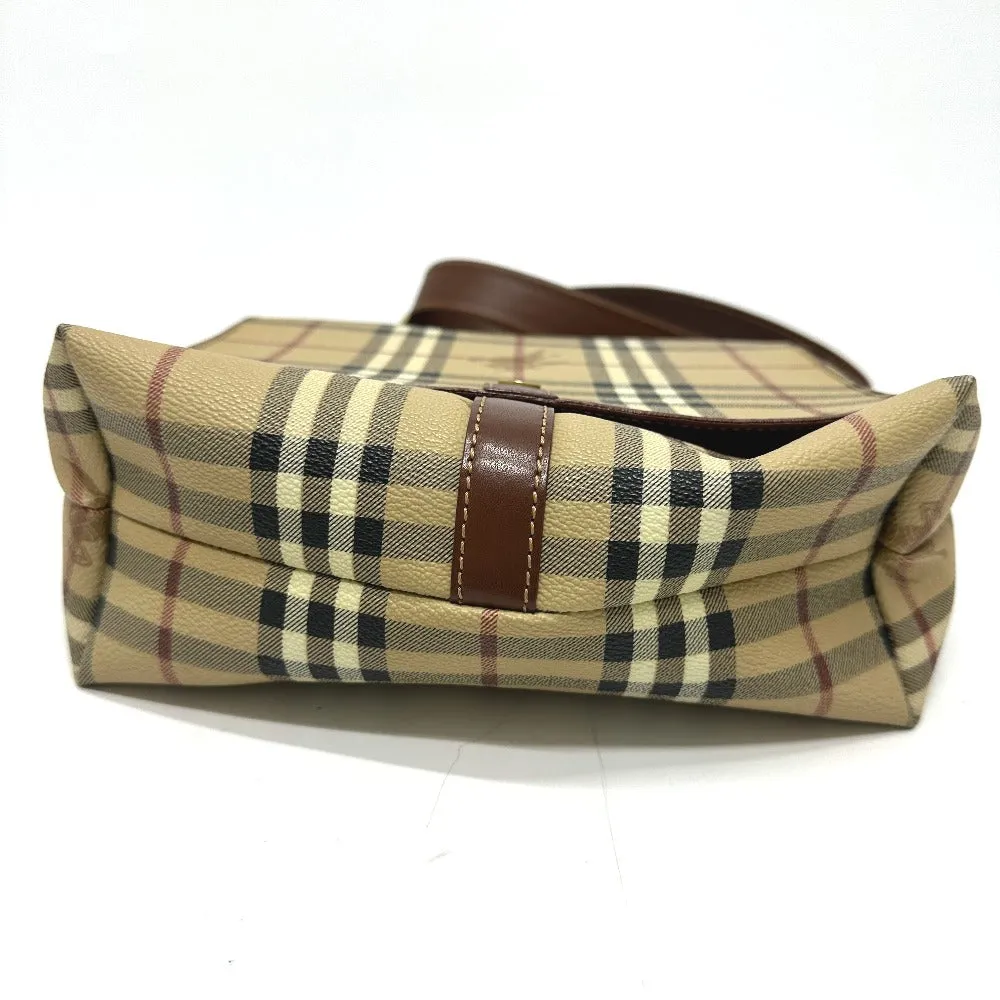BURBERRY Shoulder Bag PVC / Leather beige check Women Used