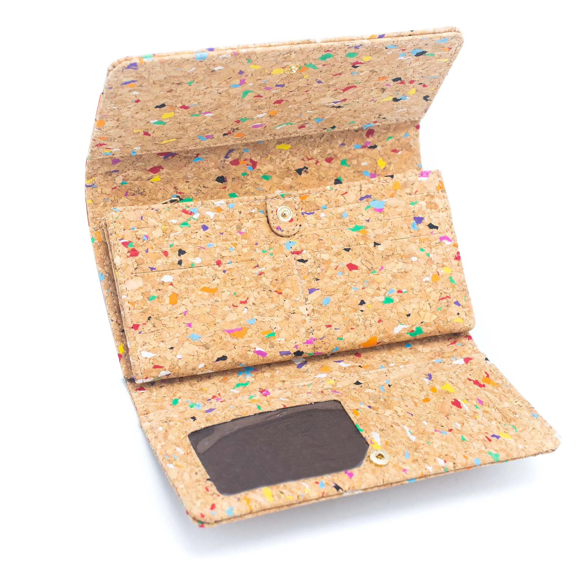BUY 1 GET 1 FREE: All natural cork bifold smart vegan women's wallet BAG-2017