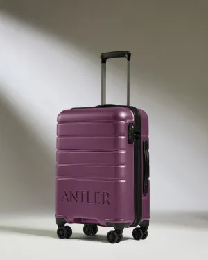 Cabin Suitcase in Dark Heather Purple - Logo