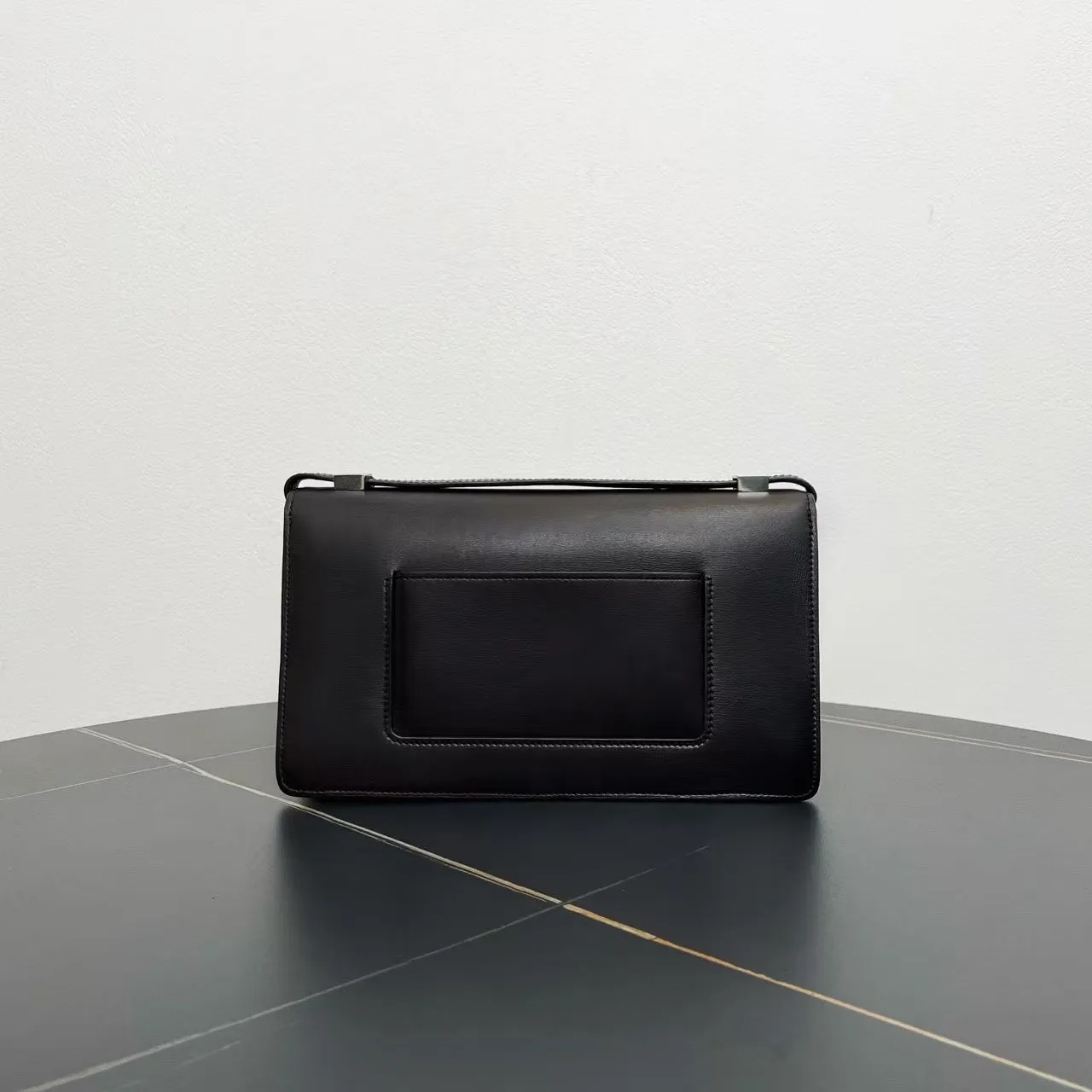 Celine Vintage Black Leather Shoulder Bag