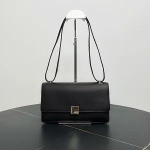 Celine Vintage Black Leather Shoulder Bag