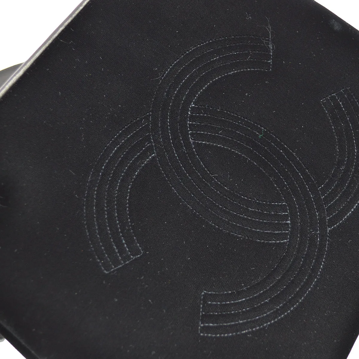 Chanel 1991-1994 Black Velvet Shoulder Tote Bag