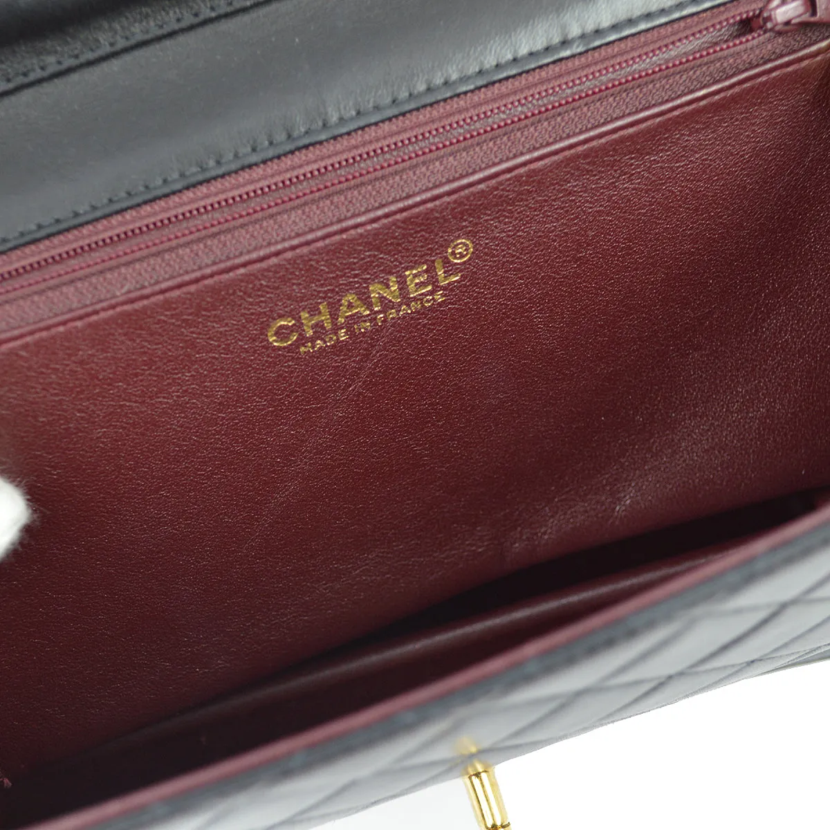 Chanel 2001-2003 Black Lambskin Classic Single Flap Shoulder Bag
