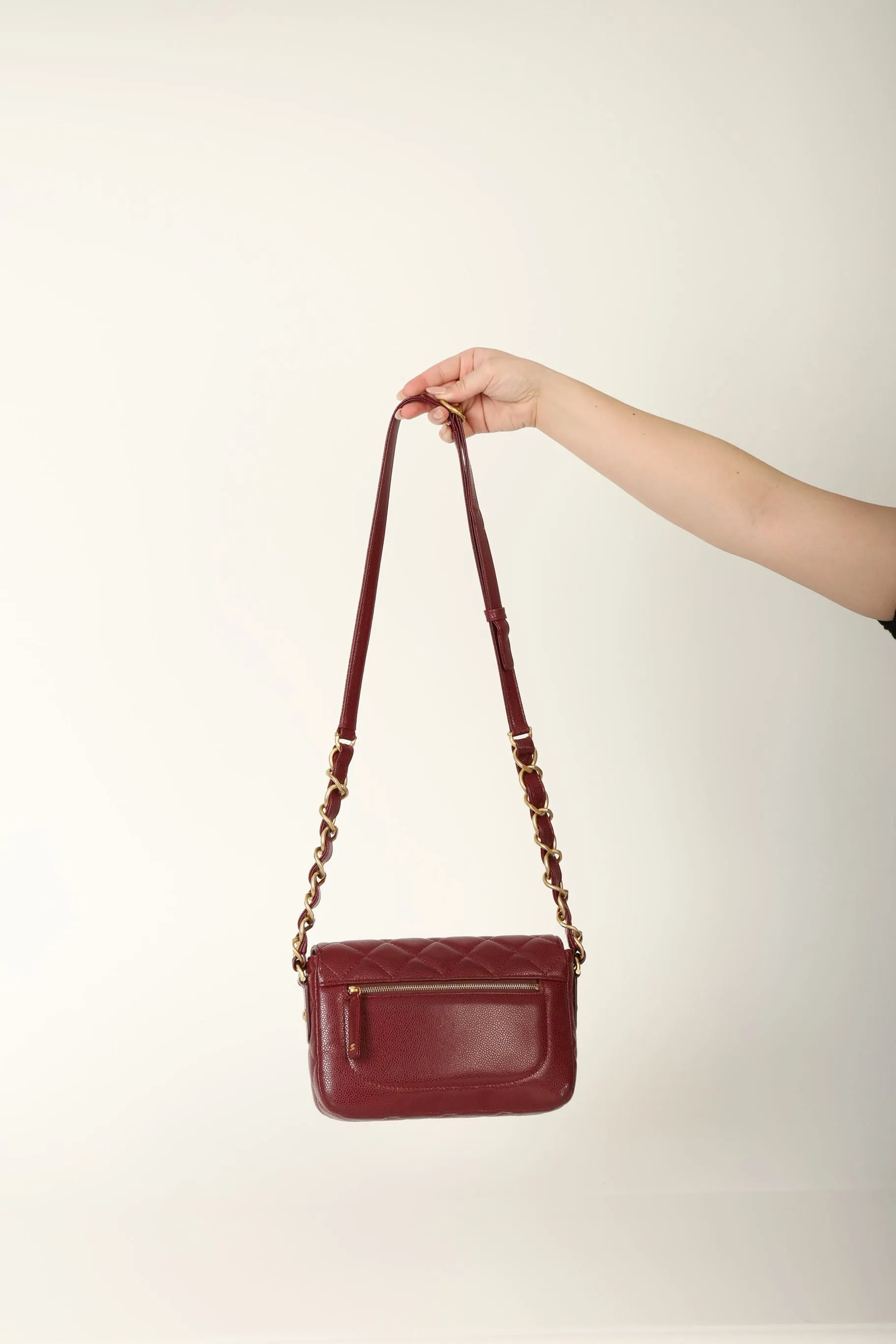 Chanel 2022 Caviar Chain Shoulder Bag