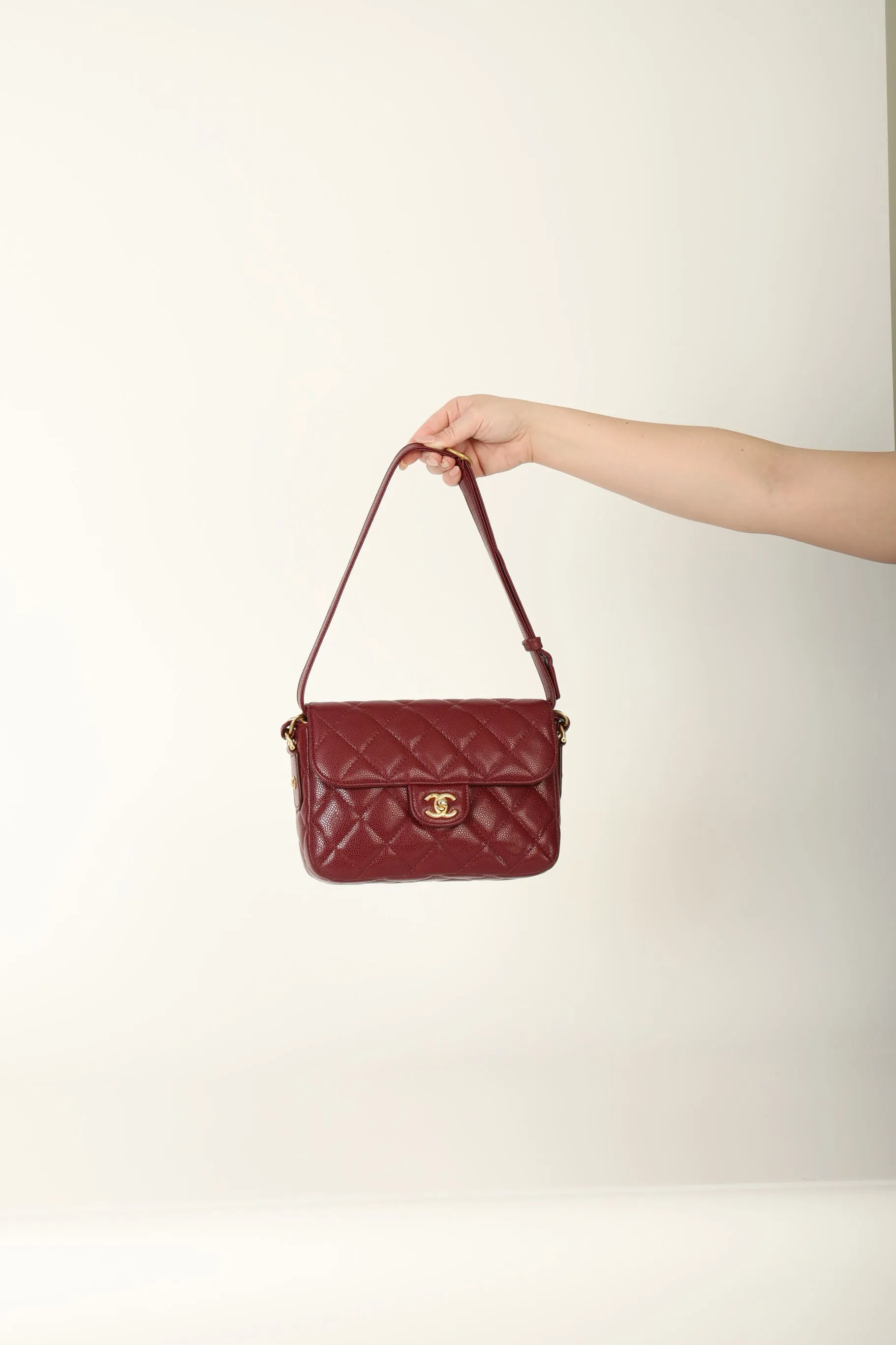 Chanel 2022 Caviar Chain Shoulder Bag