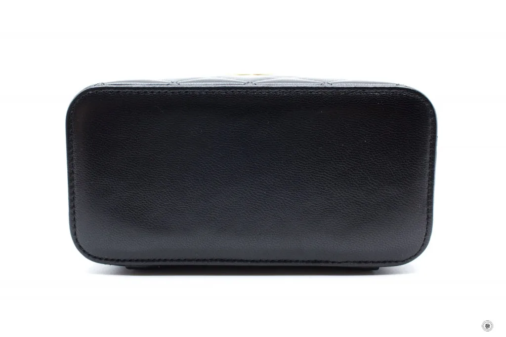 Chanel AP2550B07242 Vanity With Gold And Silver Chain Black   94305 Lambskin Shoulder Bags Shw