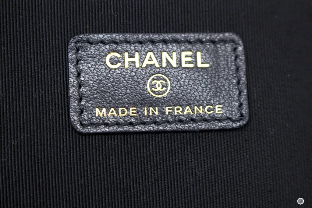 Chanel AP2550B07242 Vanity With Gold And Silver Chain Black   94305 Lambskin Shoulder Bags Shw