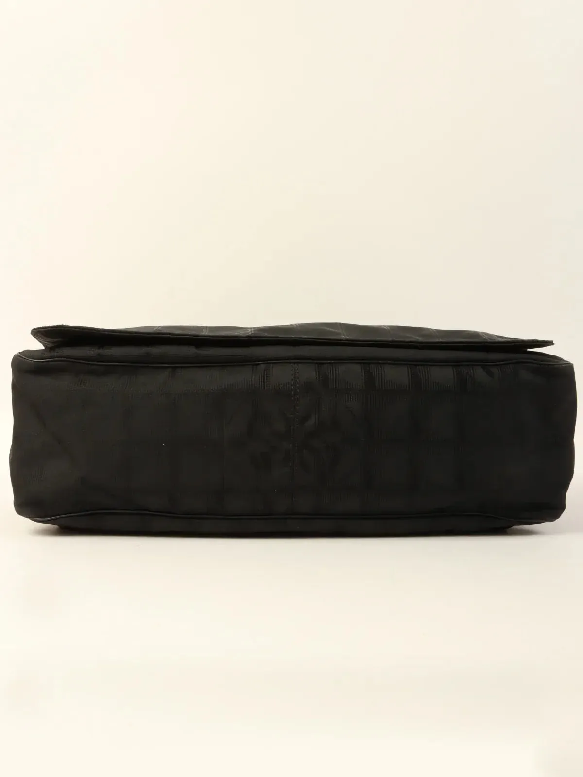 CHANEL Around 2005 Made New Travel Nylon Shoulder Bag Black