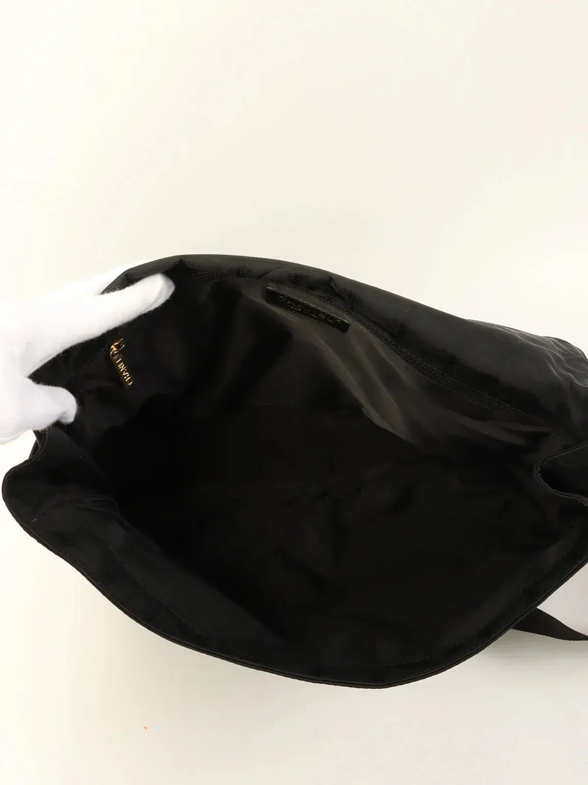 CHANEL Around 2005 Made New Travel Nylon Shoulder Bag Black