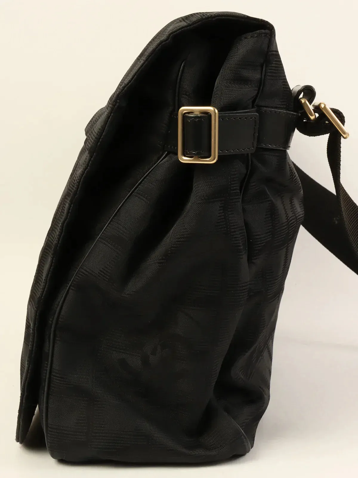 CHANEL Around 2005 Made New Travel Nylon Shoulder Bag Black