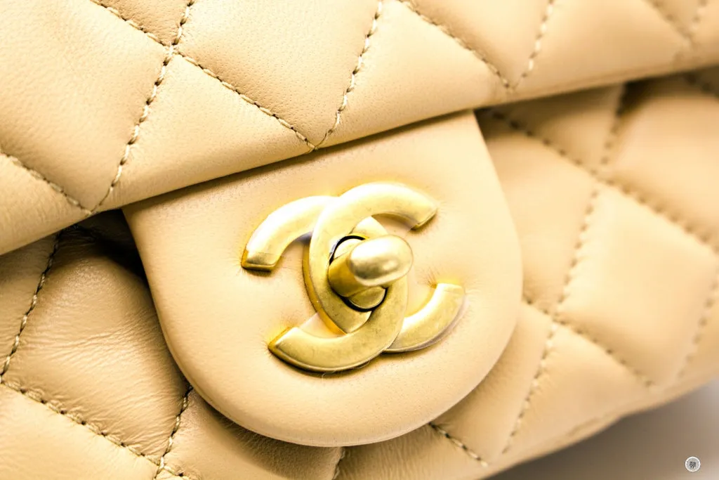 Chanel AS1787B0291 Classic CC Flap  Beige   NG121 Lambskin Shoulder Bags Gbhw