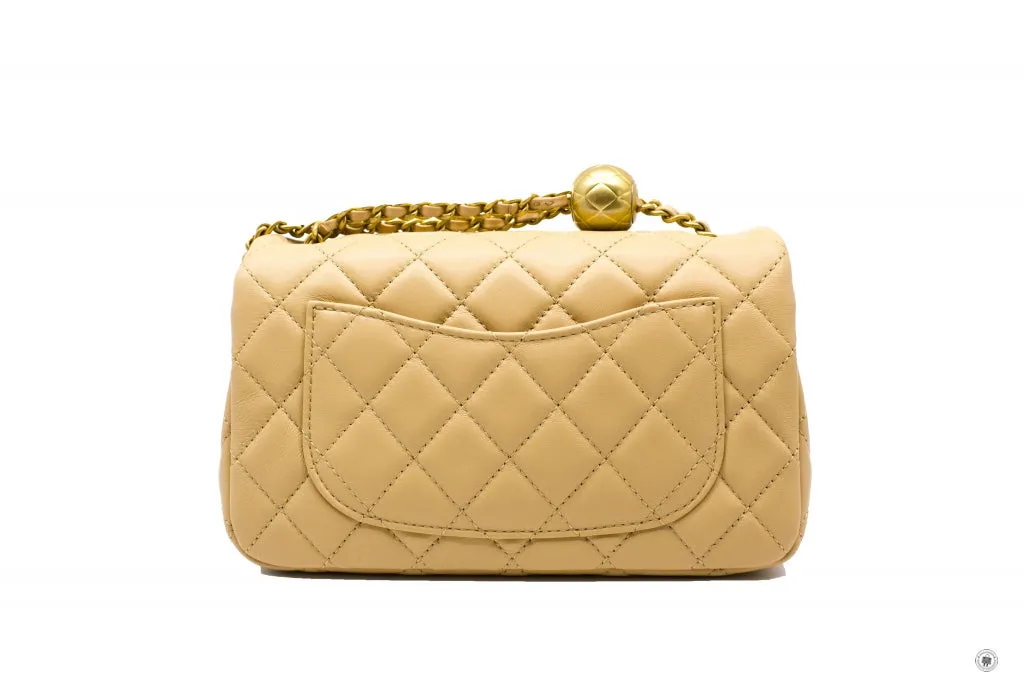 Chanel AS1787B0291 Classic CC Flap  Beige   NG121 Lambskin Shoulder Bags Gbhw
