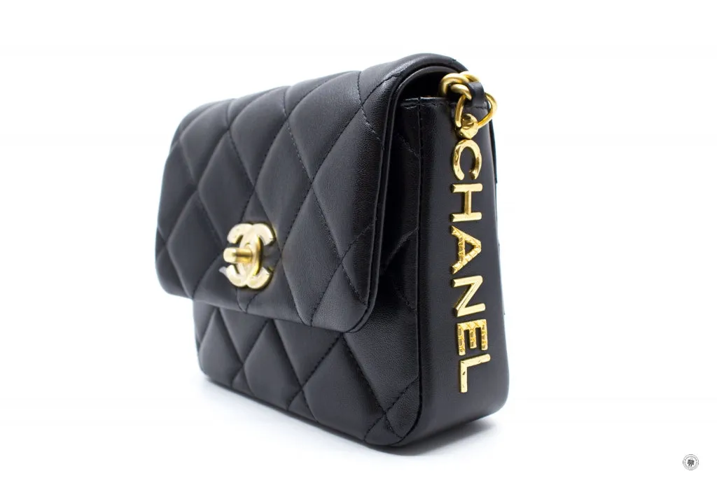 Chanel AS2733 B06356 CC Logo Flap Bag Black   94305 Calfskin Shoulder Bags Gbhw