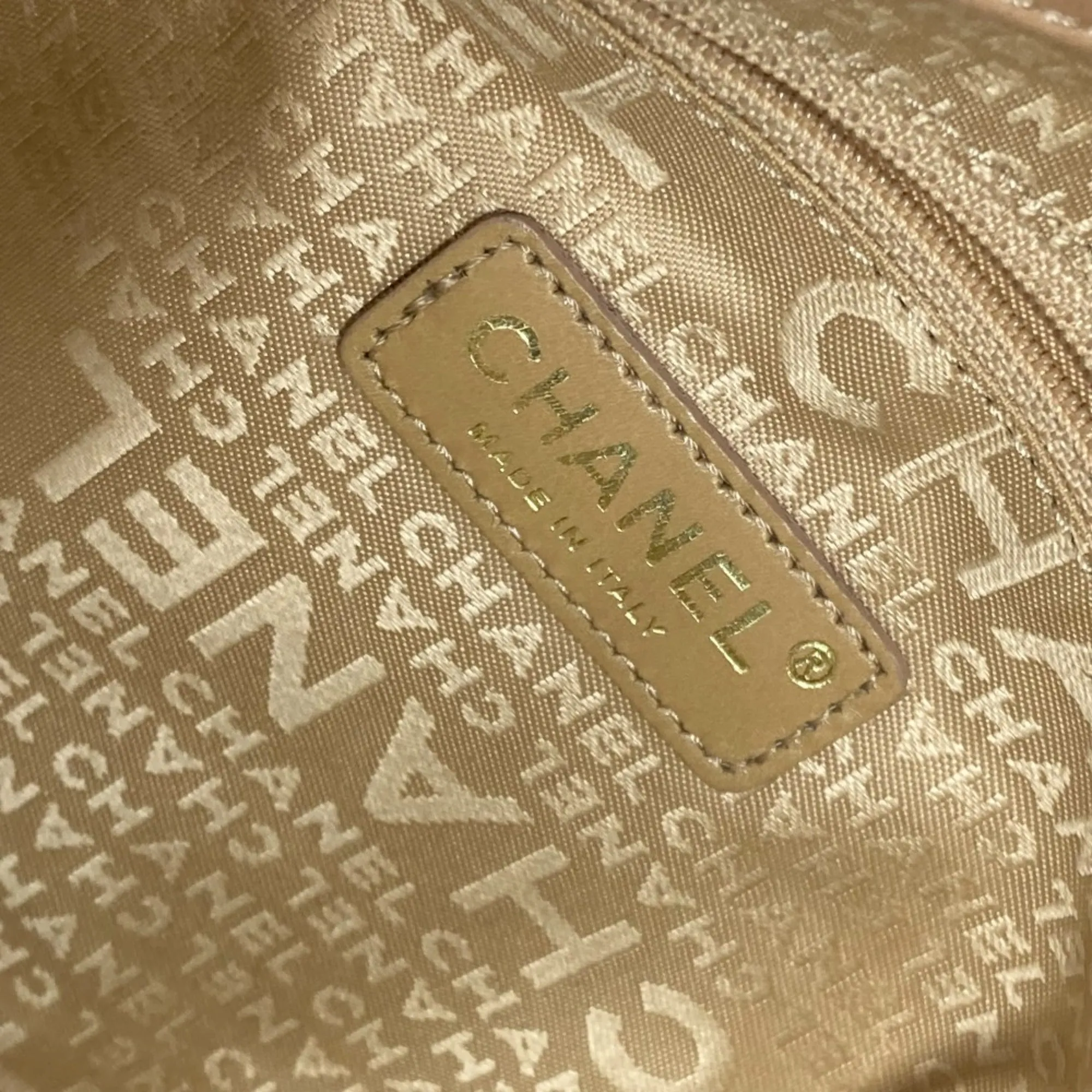 Chanel bag shawl Shoulder Bag Hand Bag Beige GoldHardware
