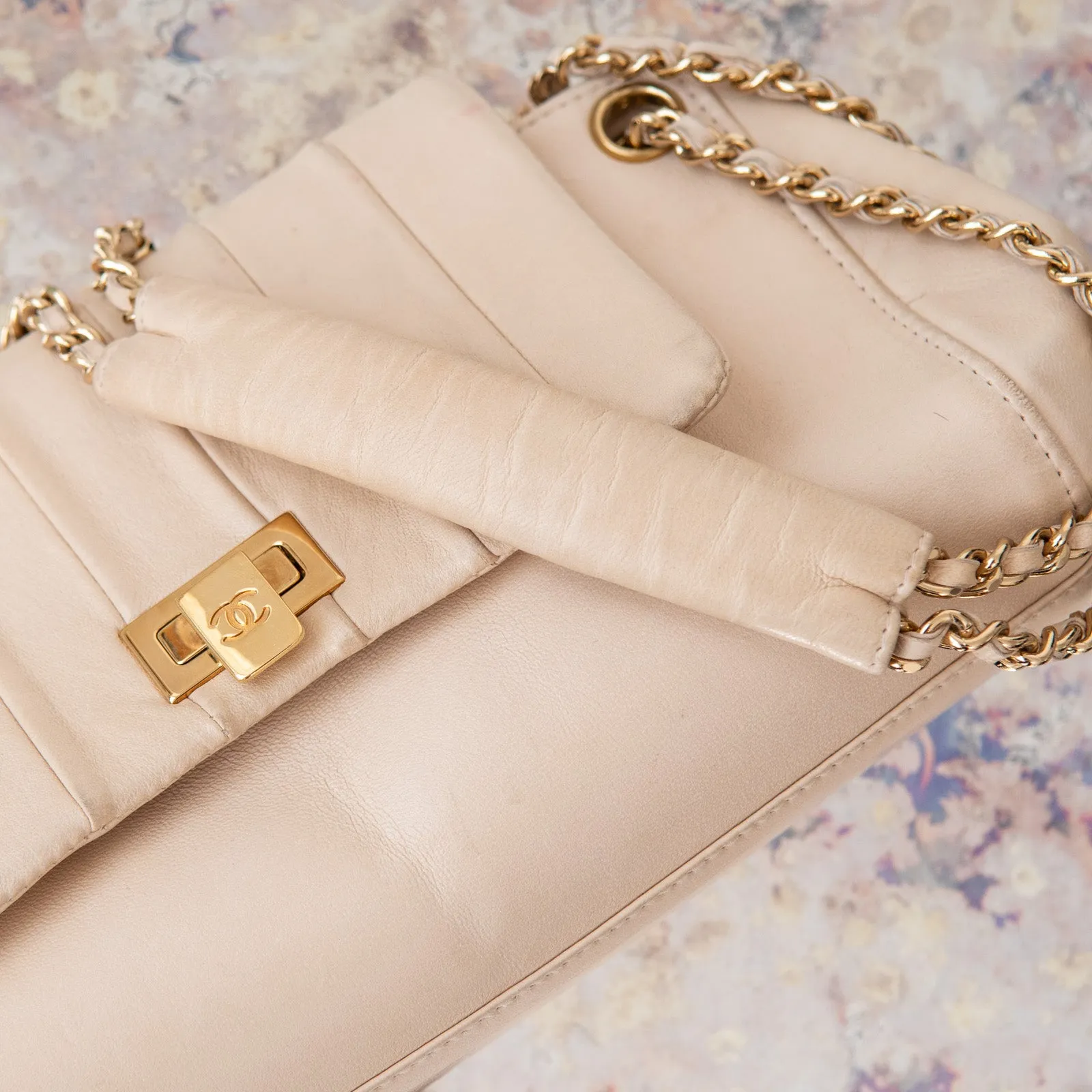 Chanel Beige Mademoiselle Accordion Bag