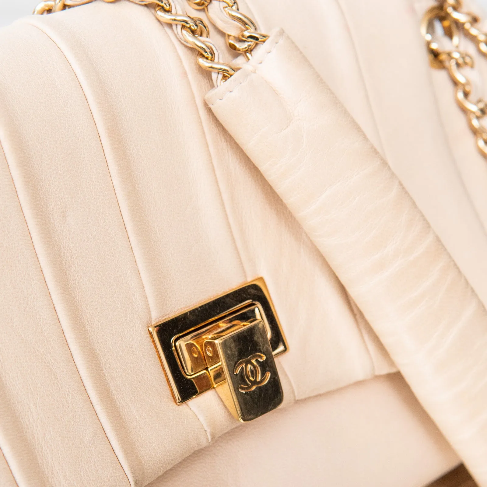 Chanel Beige Mademoiselle Accordion Bag
