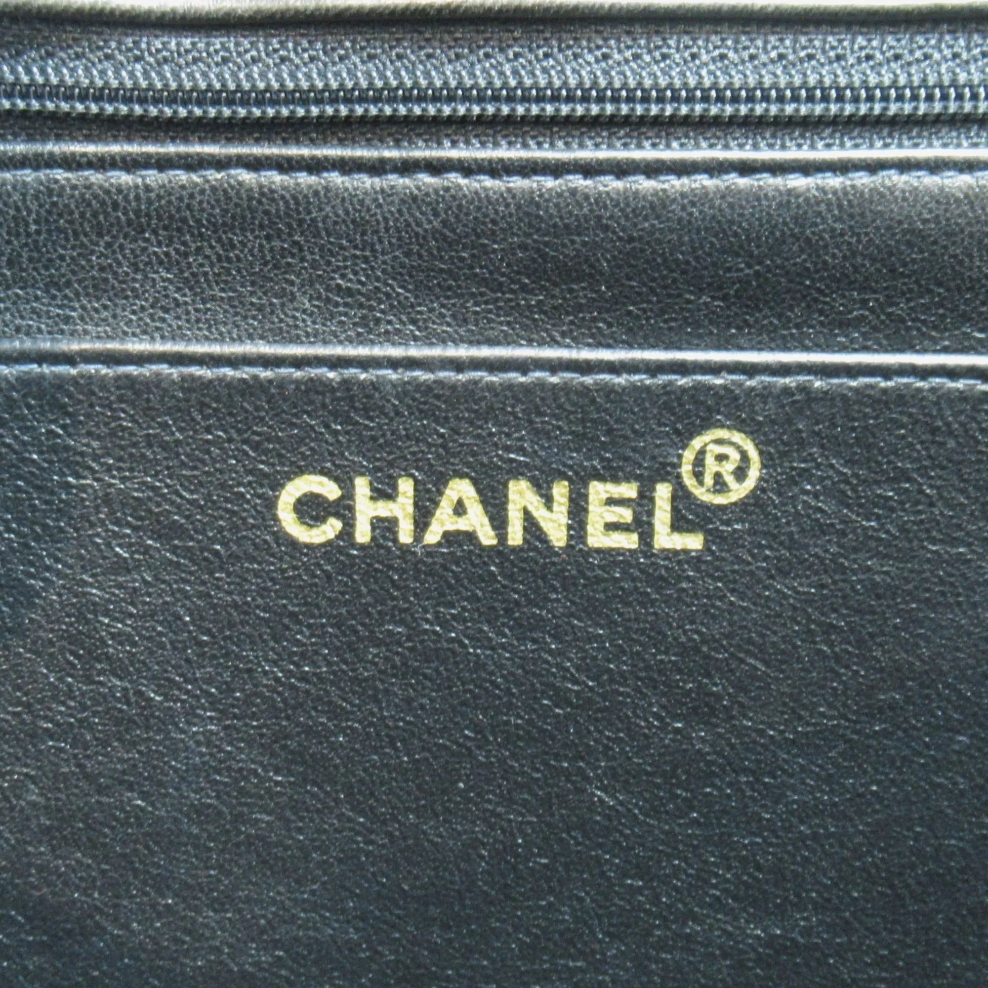 CHANEL Big Matelasse ChainShoulder Bag Black Lambskin (sheep leather)