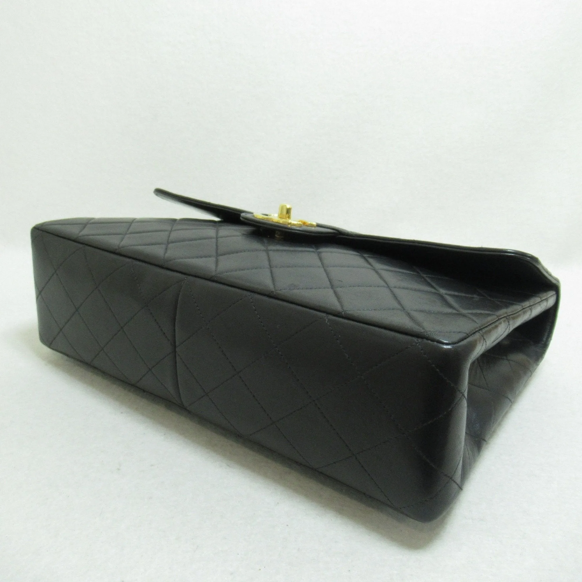 CHANEL Big Matelasse ChainShoulder Bag Black Lambskin (sheep leather)