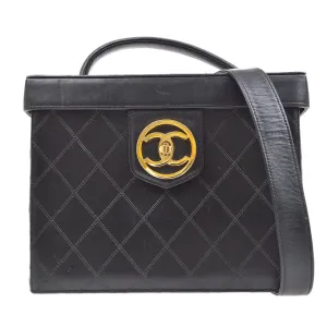Chanel Black Calfskin 2way Shoulder Handbag