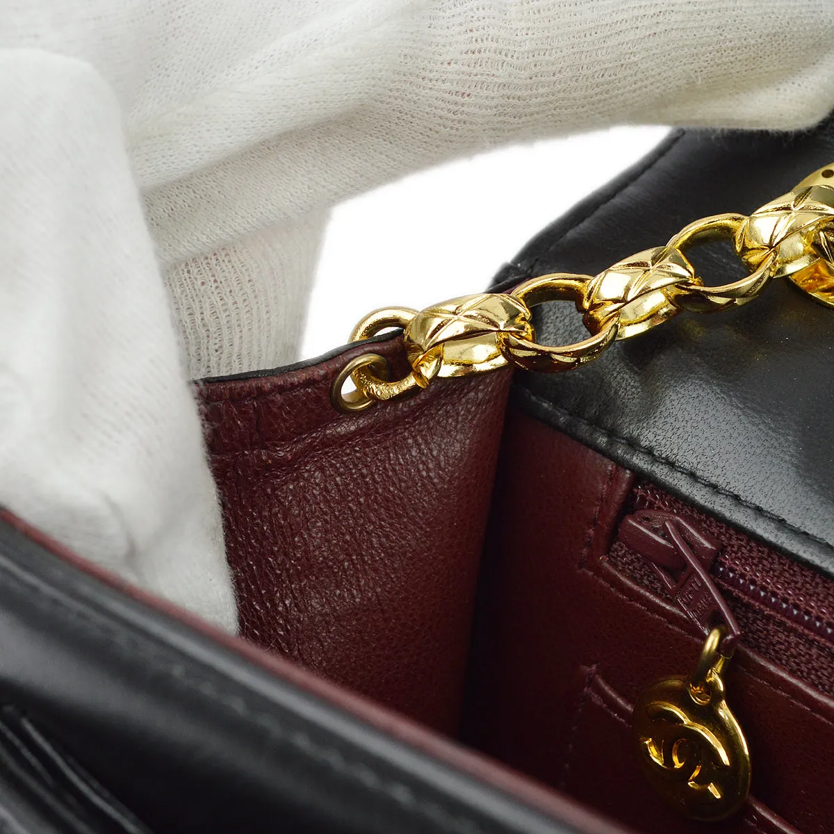 Chanel Black Lambskin Mademoiselle Chain Shoulder Bag