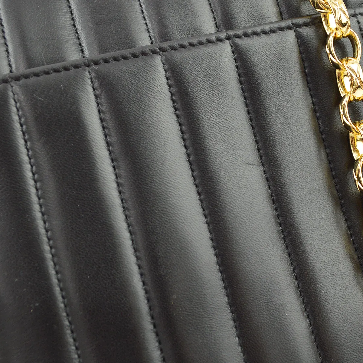Chanel Black Lambskin Mademoiselle Chain Shoulder Bag