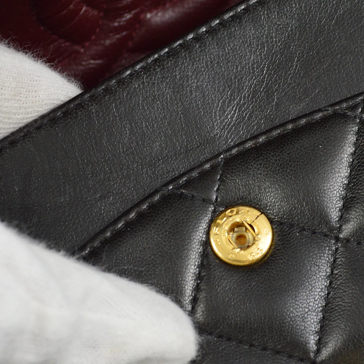 Chanel Black Lambskin Medium Classic Double Flap Shoulder Bag