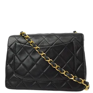 Chanel Black Lambskin Mini Classic Square Flap Shoulder Bag 17