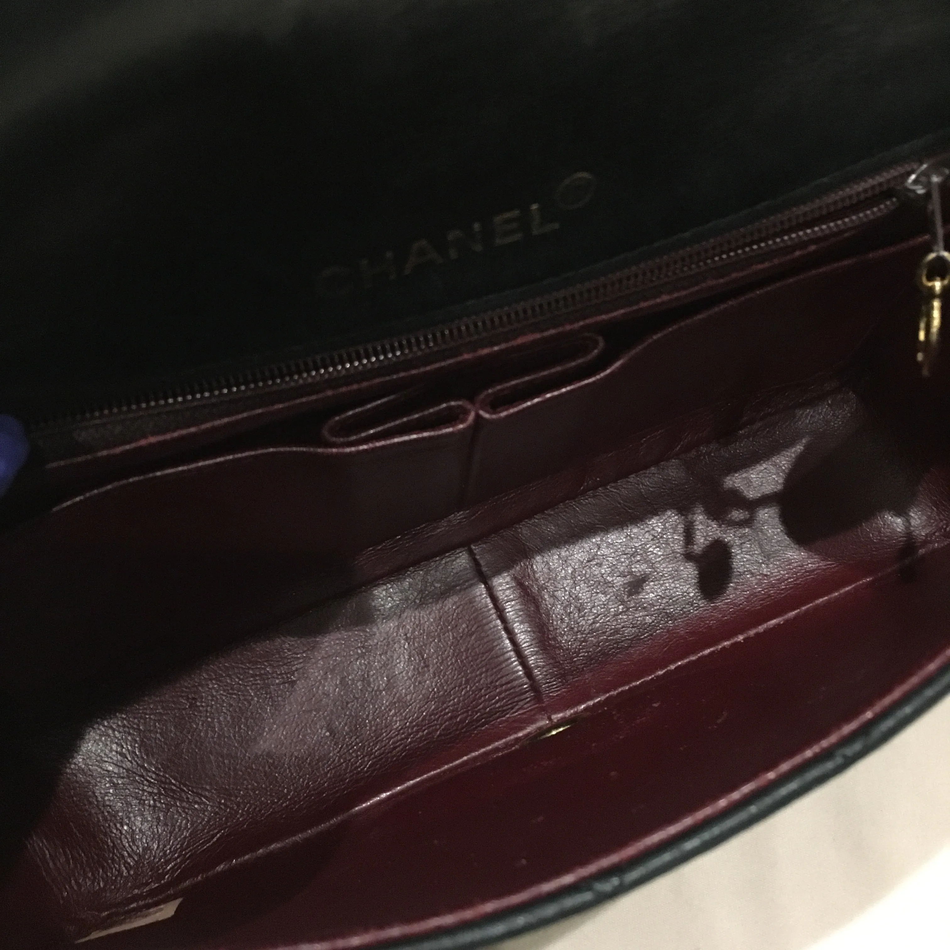 Chanel Black Leather Vintage Single Flap Shoulder Bag Sku# 73023