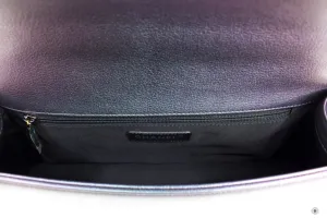 Chanel Boy Rainbow Iridescent Purple Calfskin New Medium  Shoulder Bags